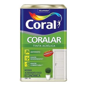 Tinta Coral Coralar Econômica Antimofo Acrílica Fosca 18 Litros Cores:branco Neve
