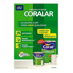 Tinta Coral Coralar Econômica Antimofo Acrílica Fosca 18 Litros Cores:branco Neve - 2