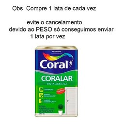Tinta Coral Coralar Econômica Antimofo Acrílica Fosca 18 Litros Cores:branco Neve - 4