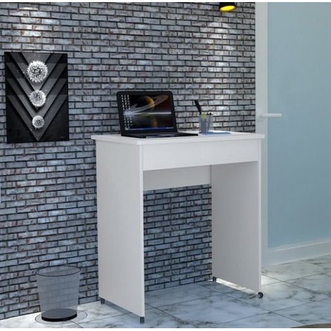 Mesa Compacta para Escritorio Ideal Notebook e Estudo:branco