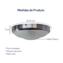 Ver imagem 3 de PLAFON CIRCULAR DE ALUMINIO ESCOVADO 25CM