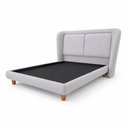 Ver imagem 5 de Cama Japonesa com Cabeceira Queen Blind Haru Linho Cinza Claro - Sallar Home
