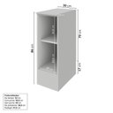 Ver imagem 4 de Balcão Planejado 1 Porta 30cm com Tampo Nara CabeCasa MadeiraOriginals Cinza