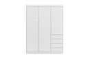 Ver imagem 2 de Guarda Roupa Branco 3 Portas e 4 Gavetas Pérola Branco - Phoenix Baby