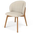 Ver imagem 1 de Cadeira de Jantar e Estar Living Estofada Mia L02 Linho Palha - Lyam Decor