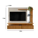 Ver imagem 3 de Painel Home para Tv até 60 Polegadas Maragogi Linea Brasil Nature/off White