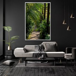 Quadro Decorativo Coleção In Nature Folhas Com Moldura e Sem Vidro 80X120 - 2