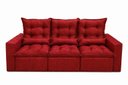 Ver imagem 1 de Sofá Retrátil e Reclinável 2,10m em Tecido Suede Vermelho