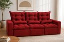 Ver imagem 2 de Sofá Retrátil e Reclinável 2,10m em Tecido Suede Vermelho