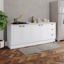 Ver imagem 1 de Cozinha Compacta Amy Casa 812 4 Portas 3 Gavetas MDF 200cm Branco Casa 812