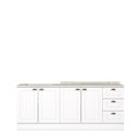 Ver imagem 4 de Cozinha Compacta Amy Casa 812 4 Portas 3 Gavetas MDF 200cm Branco Casa 812