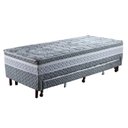 Ver imagem 2 de Cama Box Conjugada com Cama Auxiliar Solteiro Pés em Madeira Maciça Maximus Cinza/Rústico Chumbo