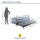 Ver imagem 3 de Cama Box Conjugada com Cama Auxiliar Solteiro Pés em Madeira Maciça Maximus Cinza/Rústico Chumbo