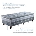 Ver imagem 5 de Cama Box Conjugada com Cama Auxiliar Solteiro Pés em Madeira Maciça Maximus Cinza/Rústico Chumbo