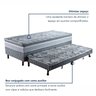 Cama Box Conjugada com Cama Auxiliar Solteiro Pés em Madeira Maciça Maximus - 11