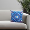 Capa de Almofada Etnica Palha 45x45: Tribal Azul - 1