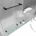 Ver imagem 3 de Porta Toalha Rosto Redondo em Metal Preto Fosco Luxo Slim