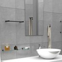 Ver imagem 4 de Porta Toalha Rosto Redondo em Metal Preto Fosco Luxo Slim