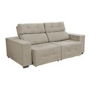 Ver imagem 2 de Sofá Retrátil Reclinável 2 Lugares Manoela para Sala de Estar Pé Palito Suede Bege - Ninho Decor