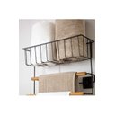 Ver imagem 6 de Porta Toalha Duplo Preto com Suporte e Adesivos 3m - Arthi