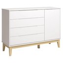 Ver imagem 1 de Cômoda com Porta Classic Elfe Branco Acetinado Natural - Reller