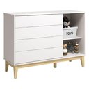 Ver imagem 2 de Cômoda com Porta Classic Elfe Branco Acetinado Natural - Reller