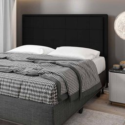Cabeceira Cama Box Casal Canada 140 Cm Sintético MV Estofados Preto - 2
