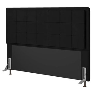 Cabeceira Cama Box Casal Canada 140 Cm Sintético MV Estofados Preto