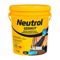 Neutrol Acqua Tinta Asfáltica Impermeabilizante À Base de Água Vedacit Balde 18l - 1 Neutrol Acqua Tinta Asfáltica Impermeabilizante À Base de Água Vedacit Balde 18l - 1