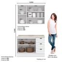 Ver imagem 3 de Cozinha Americana 2 Peças Branco com Tampo Calcare - Móveis Henn