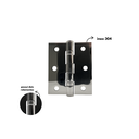 Ver imagem 2 de Dobradiça P/ Portas 3,5x3 em Inox 304 Polido com Rolamento