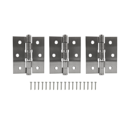 Dobradiça P/ Portas 3,5x3 em Inox 304 Polido com Rolamento - 11