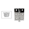 Dobradiça P/ Portas 3,5x3 em Inox 304 Polido com Rolamento - 5
