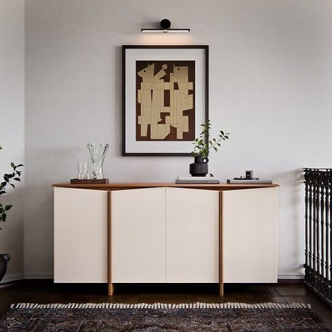 Buffet Quatro Portas Flow Sense Off White/Freijó
