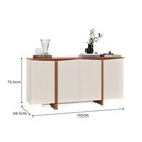 Ver imagem 5 de Buffet Quatro Portas Flow Sense Off White/Freijó