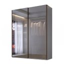 Ver imagem 2 de Roupeiro Veneto MDF 183x230cm 2 Portas Reflecta com LED Cinza 1001