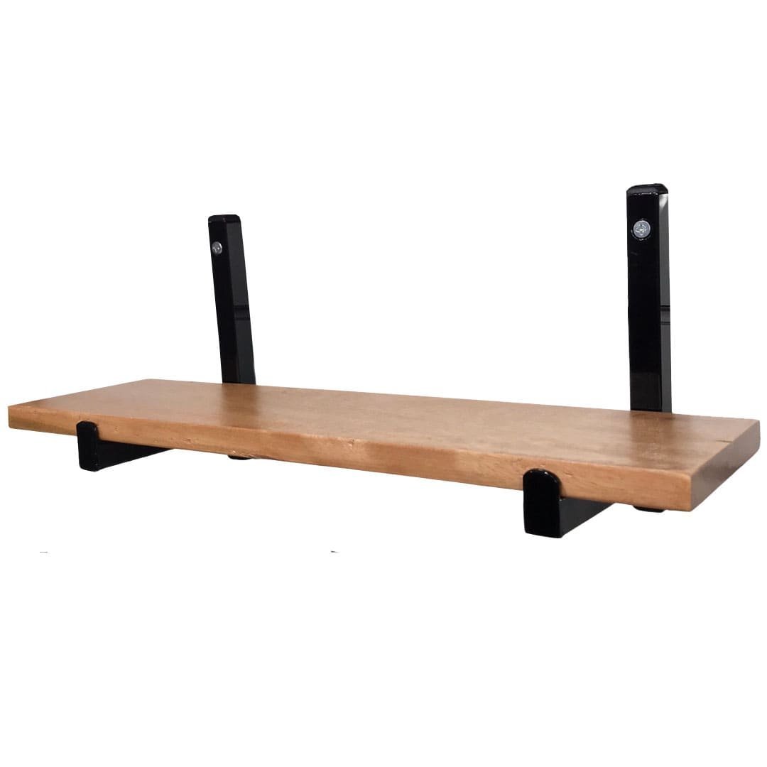 Suporte Ferro p/ Jardim Vertical com Prateleira Madeira 50cm Cor: Marrom - 2