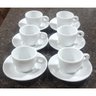 Kit Jogo 6 Xícaras Café 80ml Cônica com Pires - Porcelana Branca (2) - 1