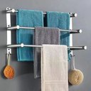 Ver imagem 7 de Toalheiro Cromado Triplo Porta Toalha de 60cm para Hotel Casa Banheiro Lavabo
