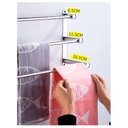 Ver imagem 2 de Toalheiro Cromado Triplo Porta Toalha de 60cm para Hotel Casa Banheiro Lavabo