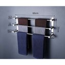 Ver imagem 4 de Toalheiro Cromado Triplo Porta Toalha de 60cm para Hotel Casa Banheiro Lavabo