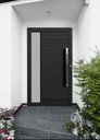 Ver imagem 2 de Porta Pivotante Alumínio Preto Lambril c/Visor Lateral Px 100cm Maxx - 230x120 "e"