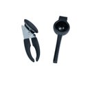 Ver imagem 1 de Kit abridor de lata espremedor de limão 2 pçs preto - Oikos
