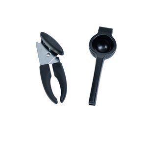 Kit abridor de lata espremedor de limão 2 pçs preto - Oikos