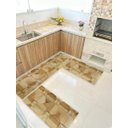 Ver imagem 1 de Kit 3 Peças Jogo Cozinha Passadeira Manta Vinilico Laminado Harmony