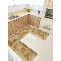 Kit 3 Peças Jogo Cozinha Passadeira Manta Vinilico Laminado Harmony - 1