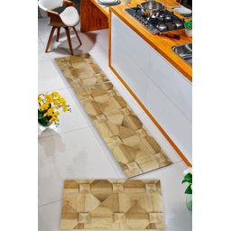 Kit 3 Peças Jogo Cozinha Passadeira Manta Vinilico Laminado Harmony - 4