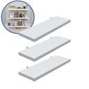 Ver imagem 2 de Kit 3 Prateleira Branca 30X10 + Suporte Flutuante Mdf  Organizadora Decoração Cozinha Banheiro Sala