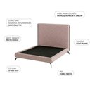 Ver imagem 5 de Cama Queen Nami com Cabeceira Estofada Tecido Linho Rosa Claro MDF-MDP Nexta Casa