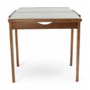 Ver mais imagens de Mesa Aparador Smart em Madeira Maciça de Eucalipto Cor Pinhão com Vidro Fendi Claro